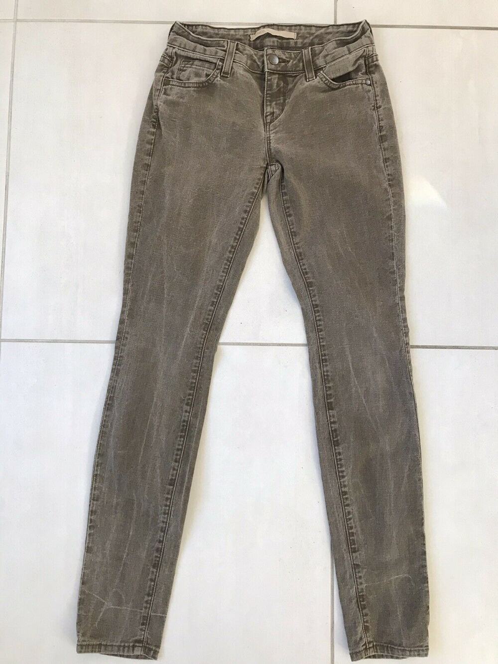 Vince Cocoa Stretch Low Rise Ankle Skinny Jeans Denim